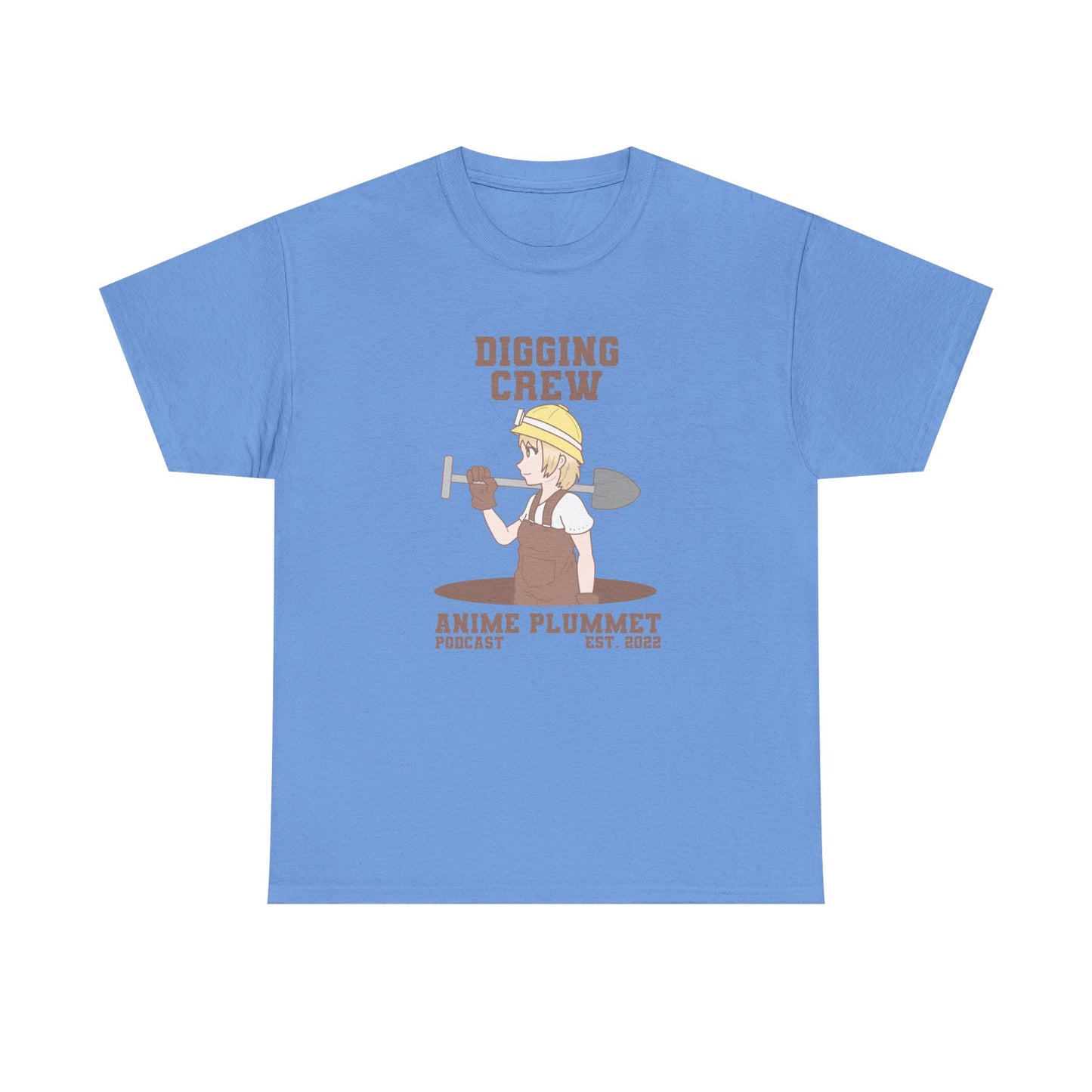 Anime Plummet Digging Crew - Unisex Heavy Cotton Tee