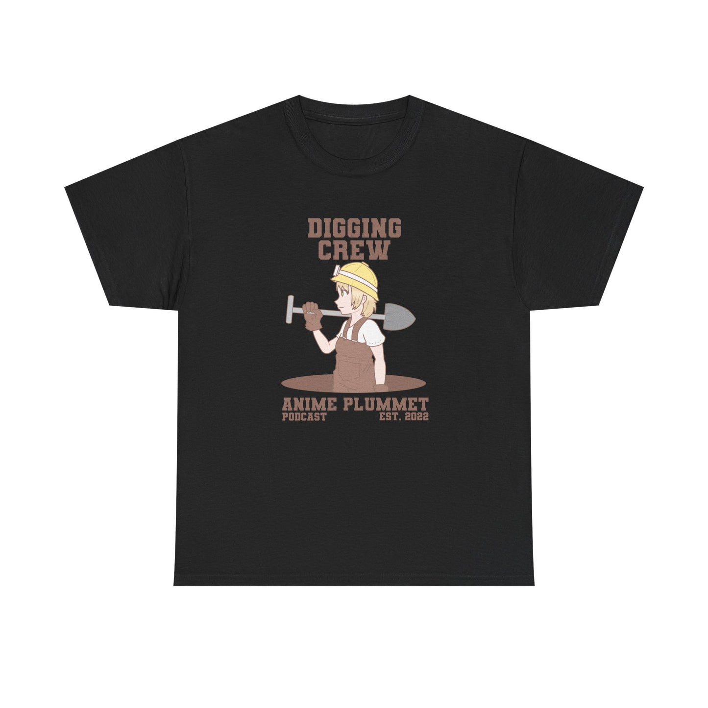 Anime Plummet Digging Crew - Unisex Heavy Cotton Tee
