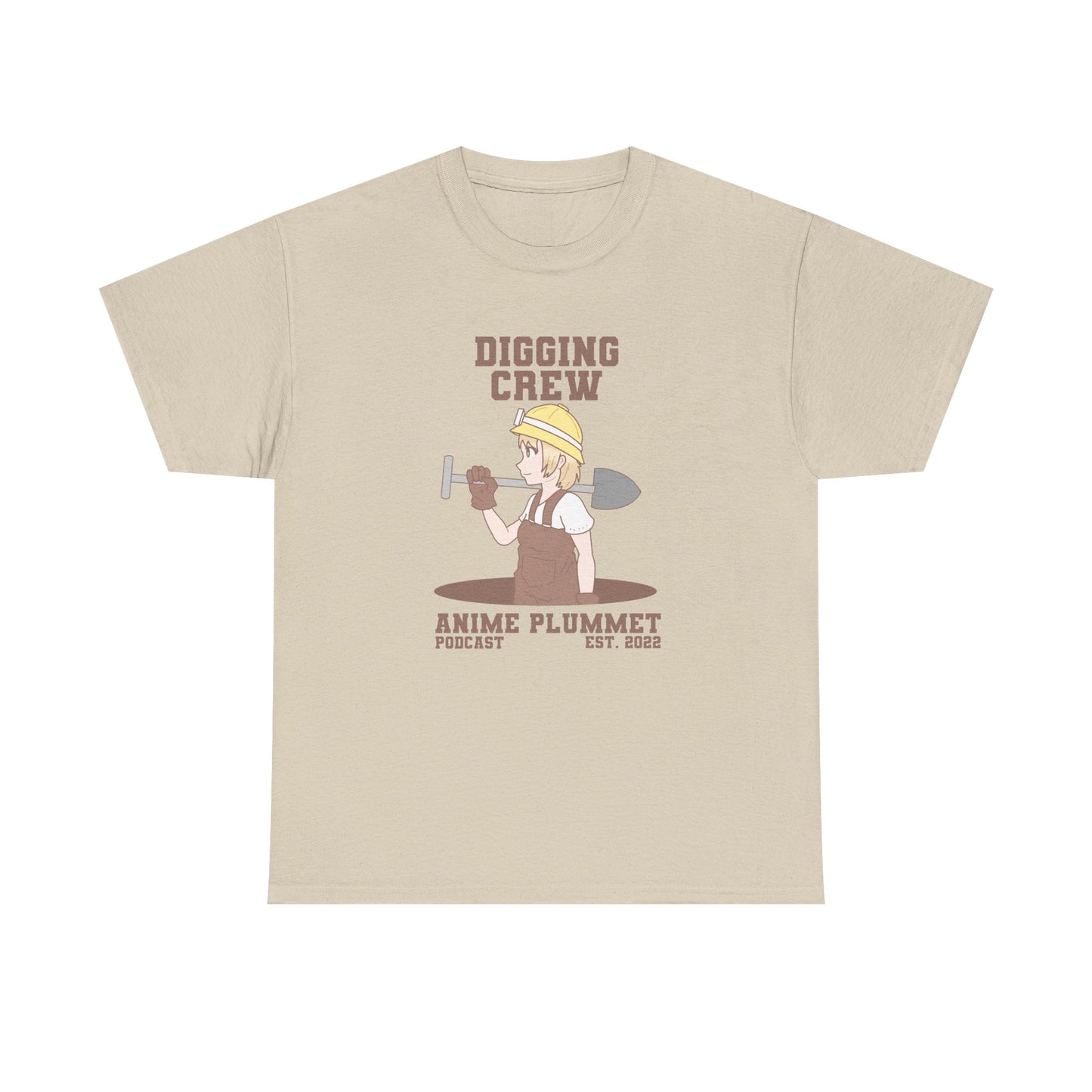 Anime Plummet Digging Crew - Unisex Heavy Cotton Tee