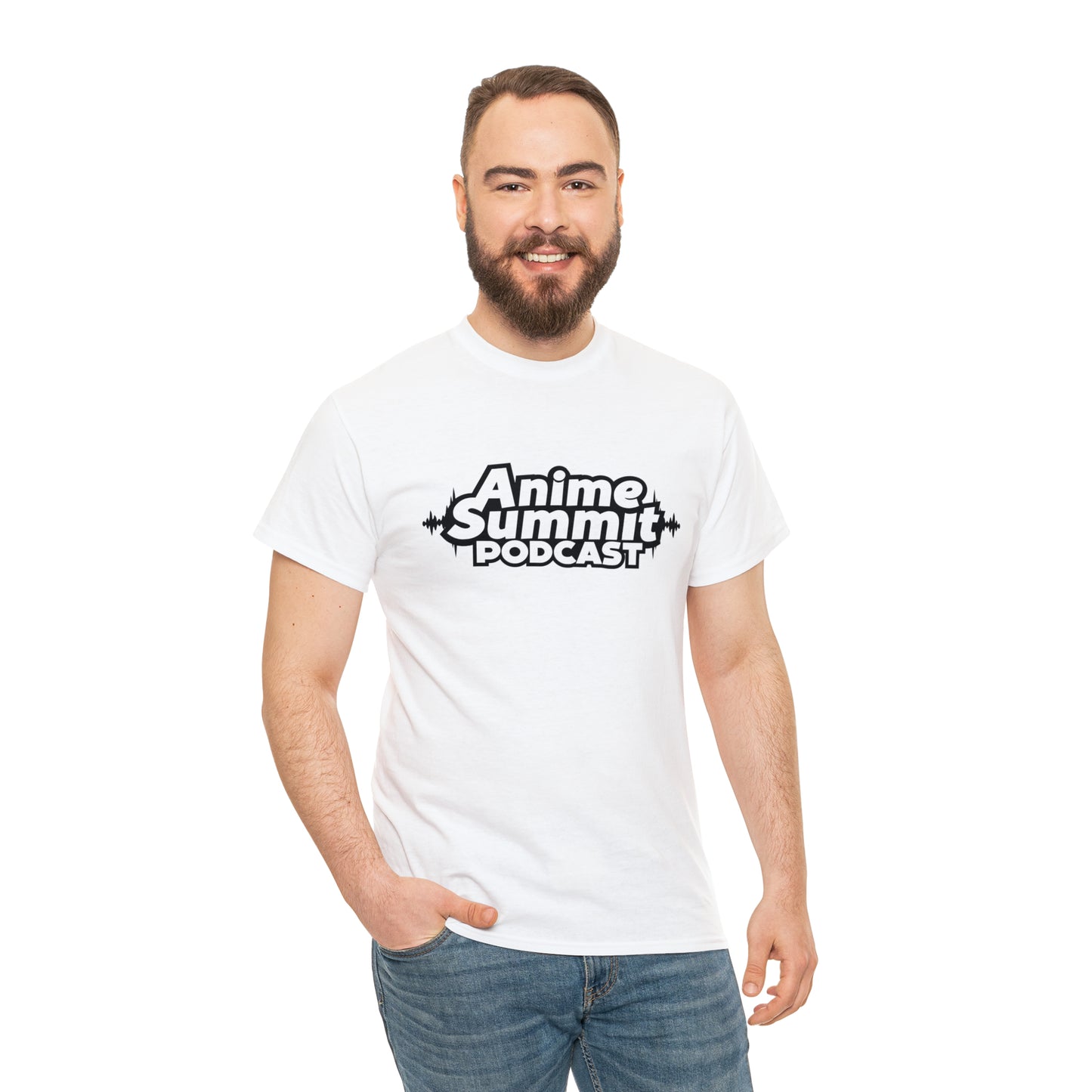 Anime Summit Podcast Basic Logo - Unisex Heavy Cotton Tee