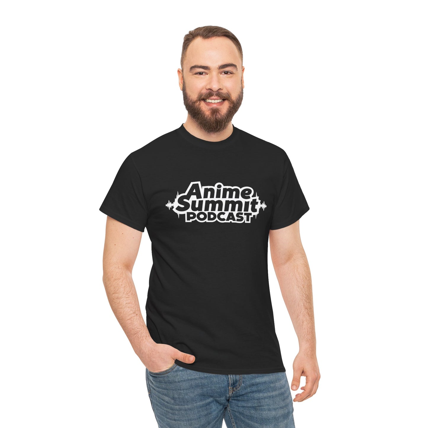 Anime Summit Podcast Basic Logo - Unisex Heavy Cotton Tee