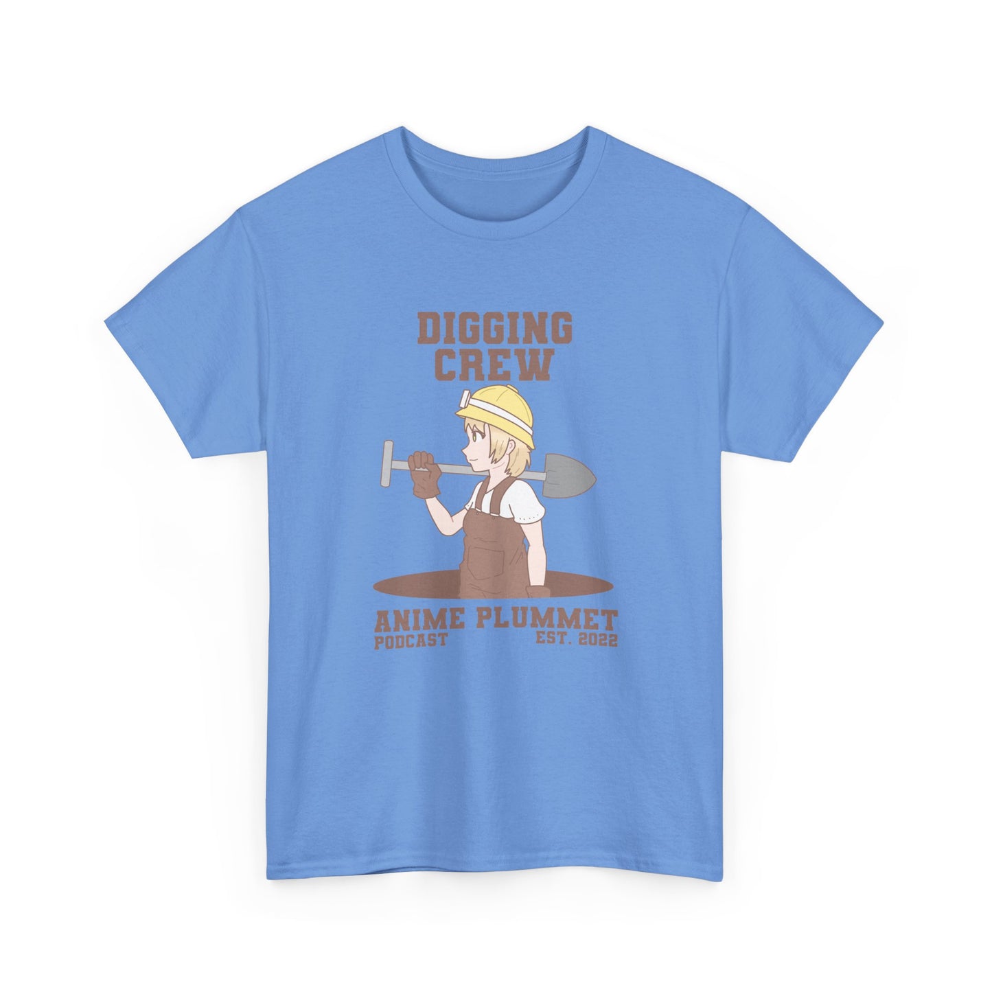 Anime Plummet Digging Crew - Unisex Heavy Cotton Tee