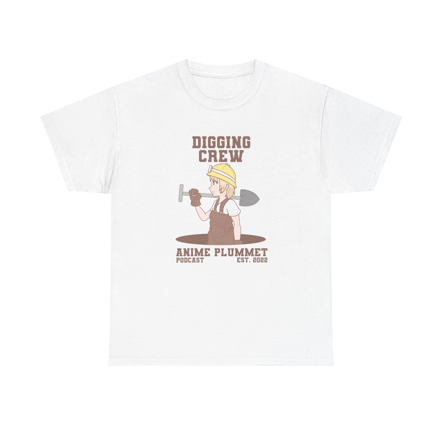 Anime Plummet Digging Crew - Unisex Heavy Cotton Tee