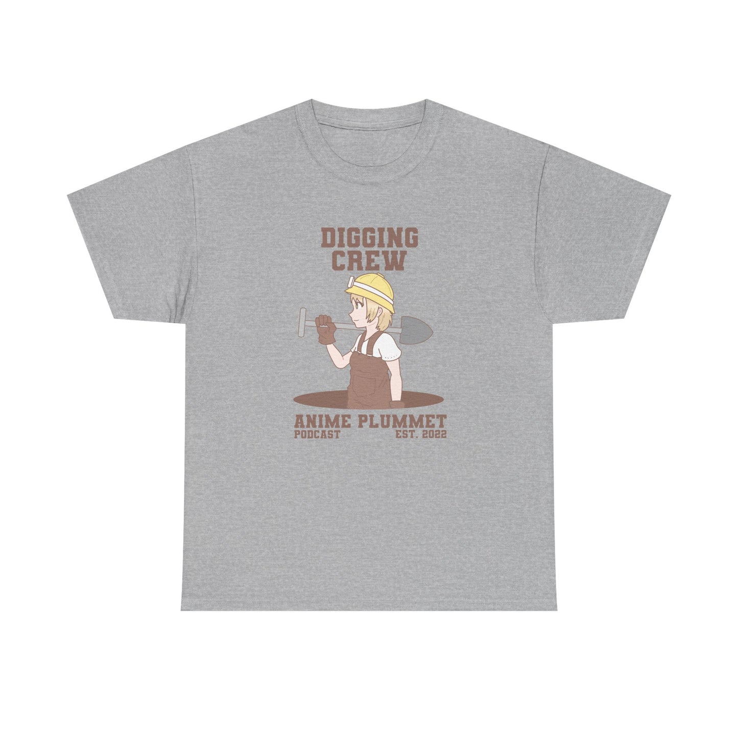 Anime Plummet Digging Crew - Unisex Heavy Cotton Tee