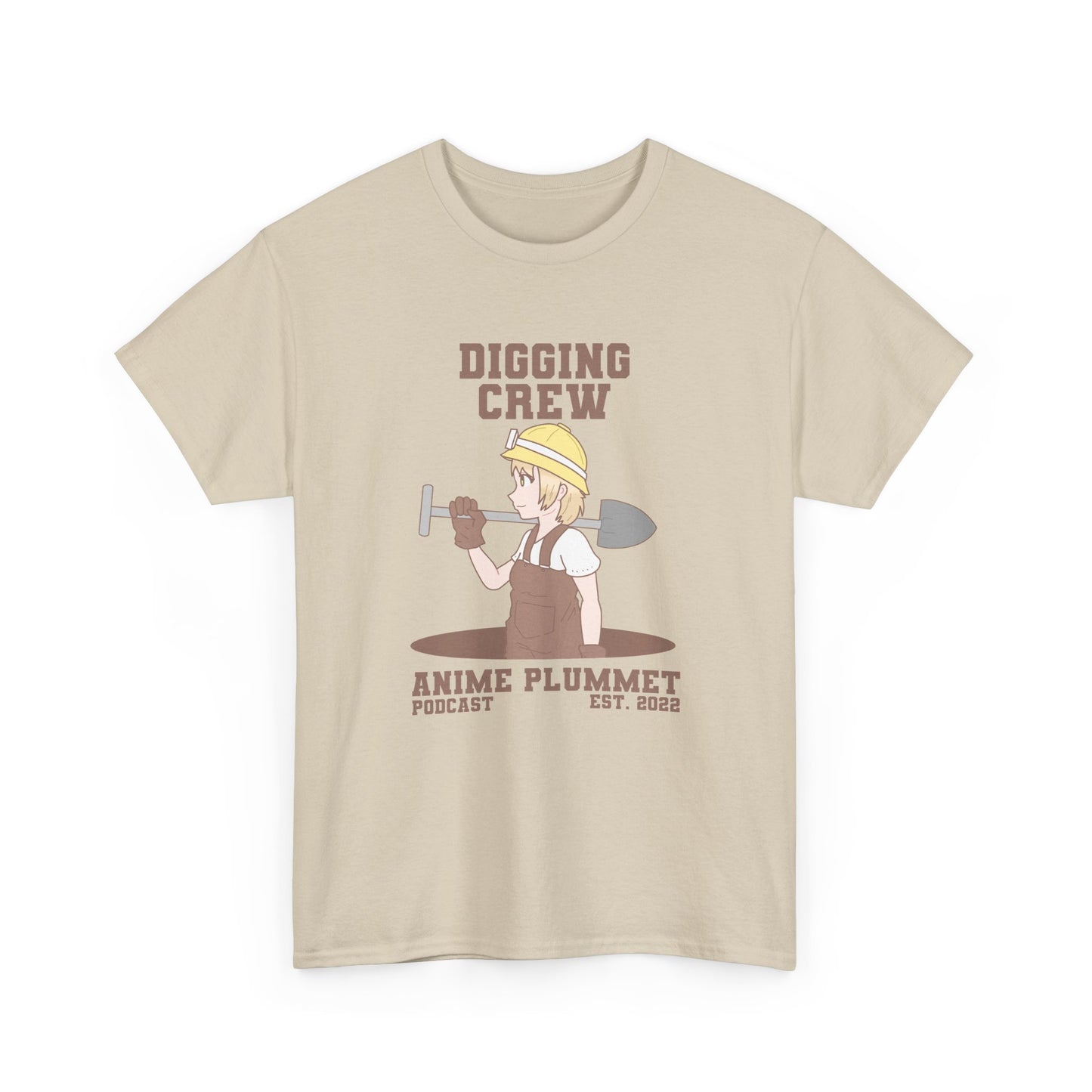 Anime Plummet Digging Crew - Unisex Heavy Cotton Tee
