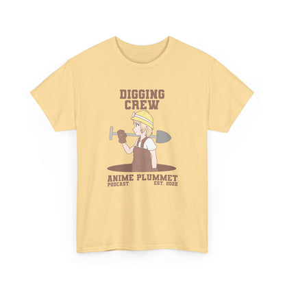 Anime Plummet Digging Crew - Unisex Heavy Cotton Tee