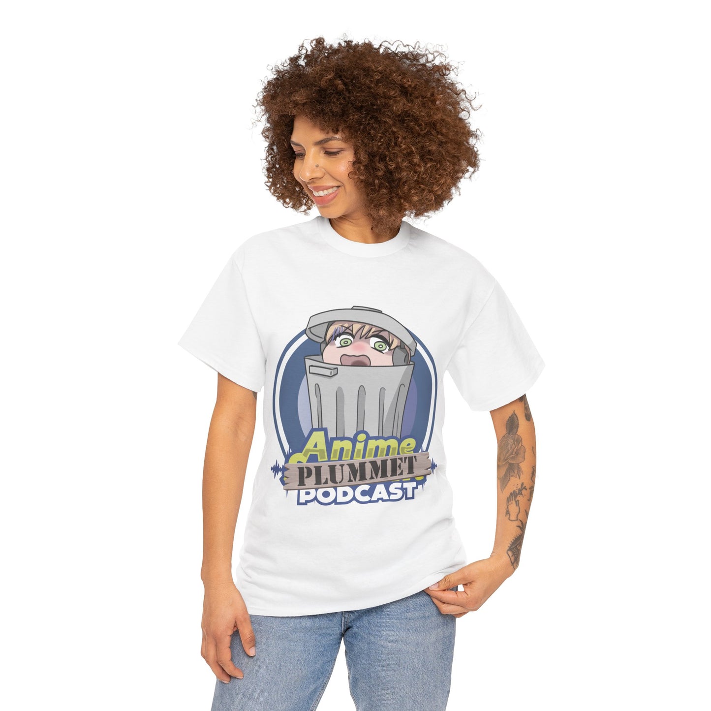 Anime Plummet Podcast Main Logo - Unisex Heavy Cotton Tee
