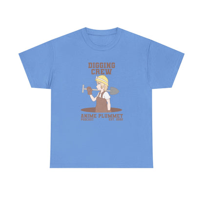 Anime Plummet Digging Crew - Unisex Heavy Cotton Tee