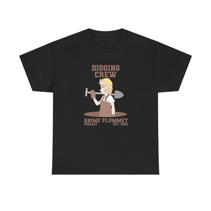 Anime Plummet Digging Crew - Unisex Heavy Cotton Tee