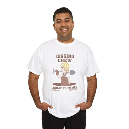 Anime Plummet Digging Crew - Unisex Heavy Cotton Tee