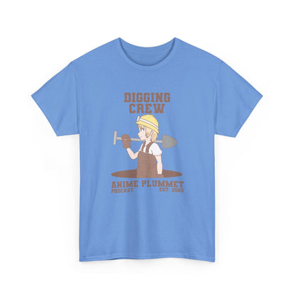 Anime Plummet Digging Crew - Unisex Heavy Cotton Tee