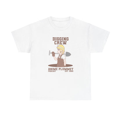Anime Plummet Digging Crew - Unisex Heavy Cotton Tee