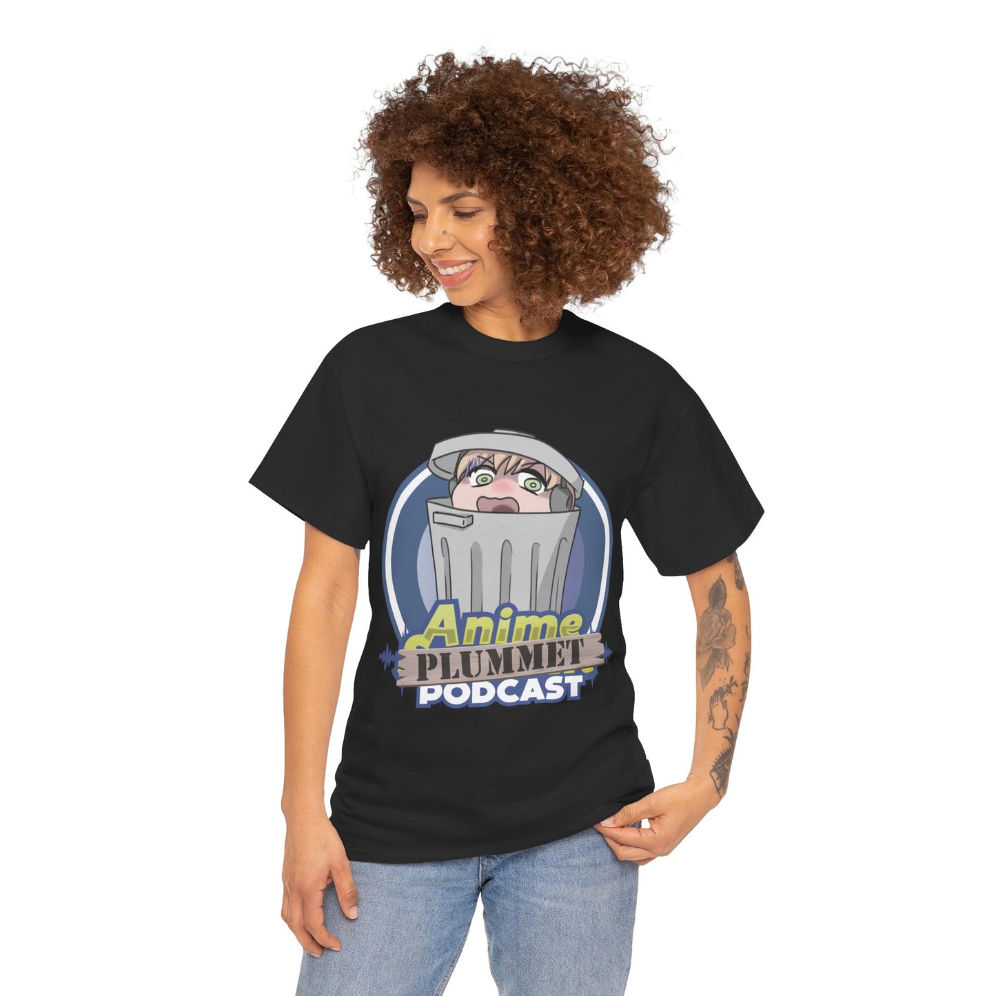 Anime Plummet Podcast Main Logo - Unisex Heavy Cotton Tee