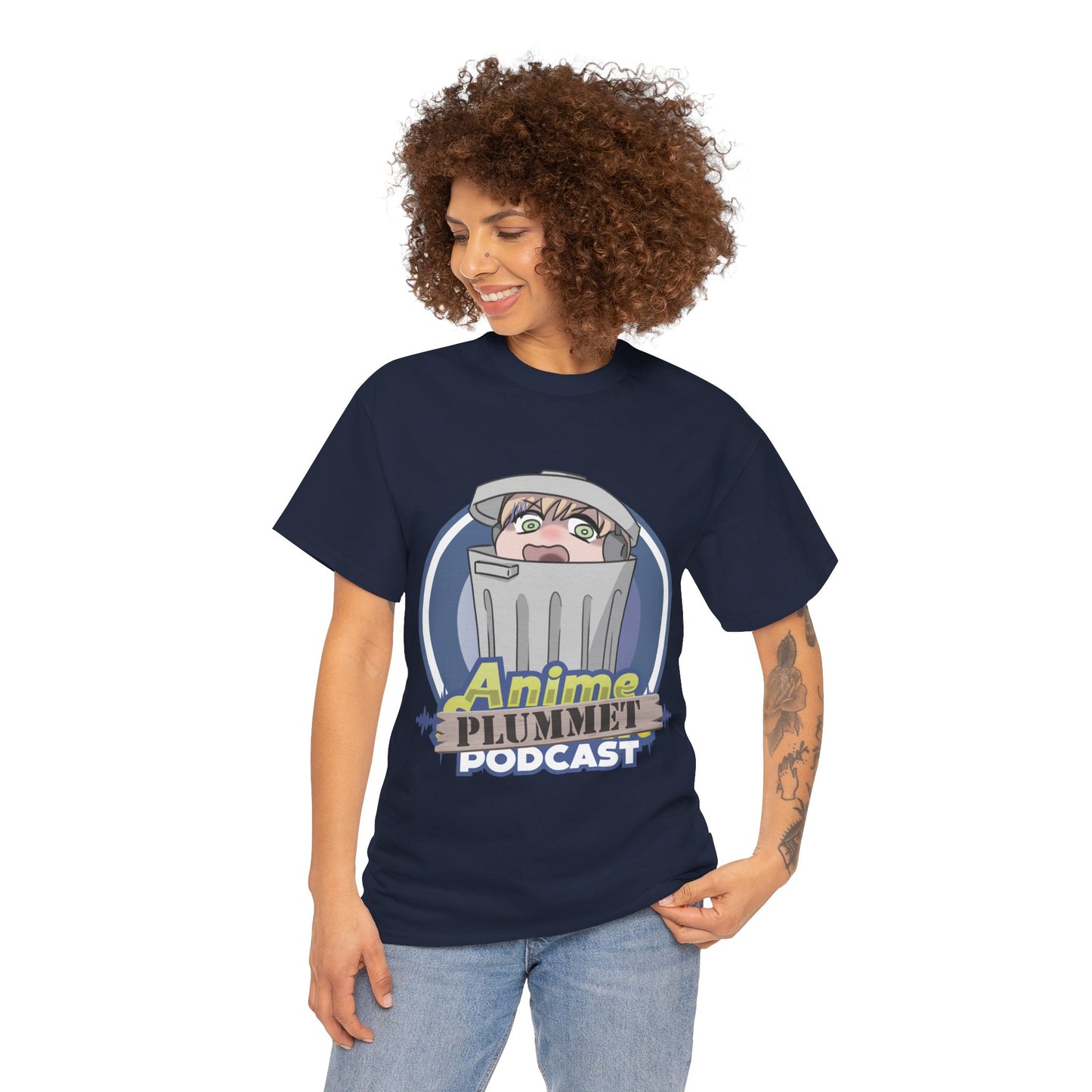 Anime Plummet Podcast Main Logo - Unisex Heavy Cotton Tee