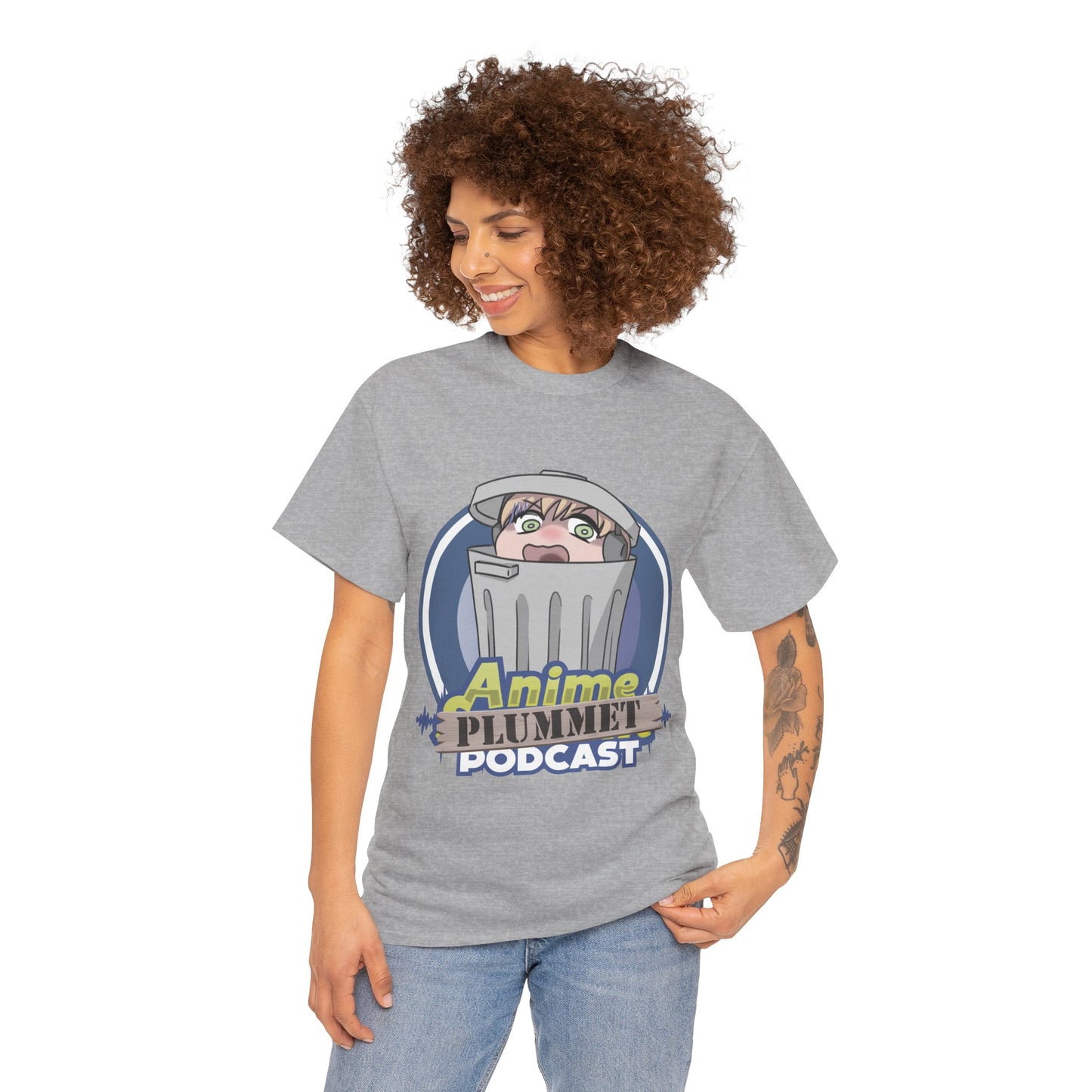 Anime Plummet Podcast Main Logo - Unisex Heavy Cotton Tee
