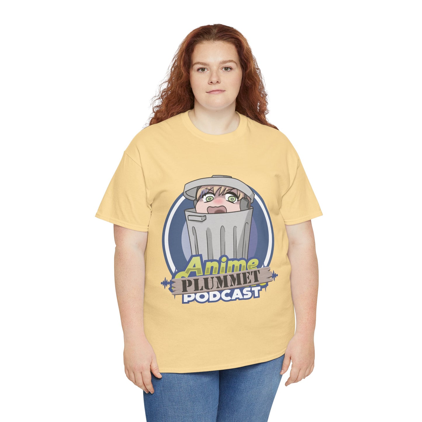 Anime Plummet Podcast Main Logo - Unisex Heavy Cotton Tee
