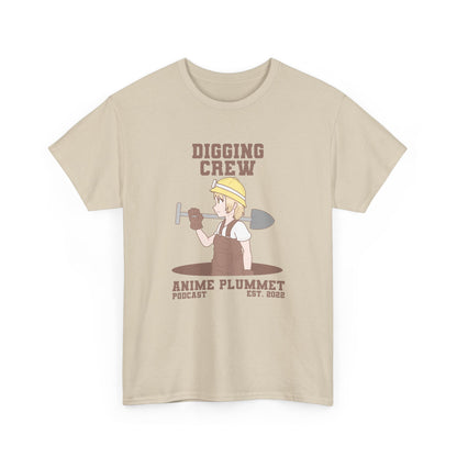 Anime Plummet Digging Crew - Unisex Heavy Cotton Tee